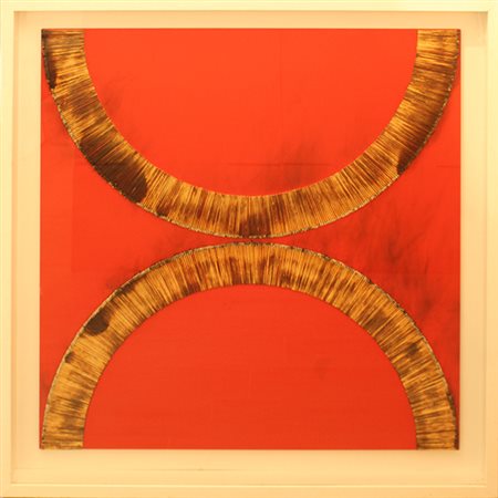 BERNARD AUBERTIN, "Dessin de Feu sur table rouge", 2006