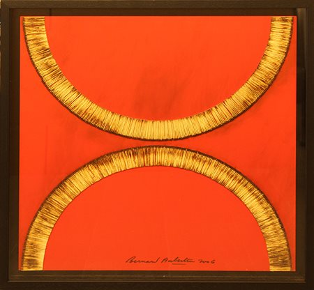 BERNARD AUBERTIN, "Dessin de Feu sur table rouge", 2006