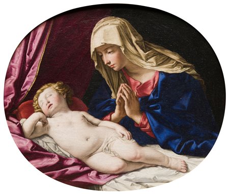 Giovanni Battista Salvi, detto il Sassoferrato (1609 - 1685)
Madonna in adorazione del Bambino dormiente