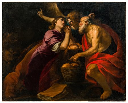 Orazio De Ferrari (1606 - 1657), ambito di
San Daniele nella fossa dei leoni