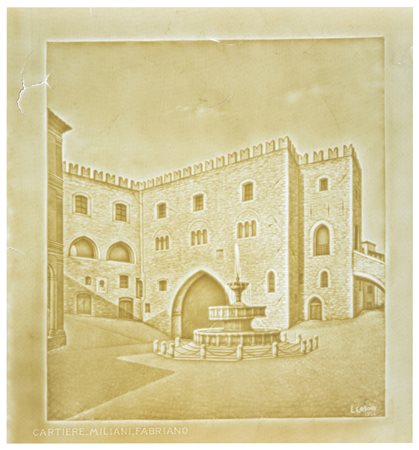 Luigi Casoni (1926 - 2016), per Cartiere Miliani, Fabriano
La fontana Sturinalto di Fabriano, 1954