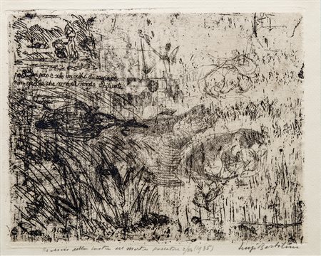 Luigi Bartolini (1892 - 1963)
Rovescio della lastra del martin pescatore, 1935