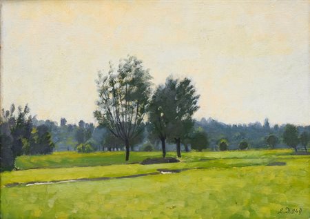 Leonardo Dudreville (1885 - 1975)
Riserva di caccia a Cerano, 1948