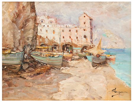 Napoli (I metà del XX secolo), (?)
Paesaggio con barche