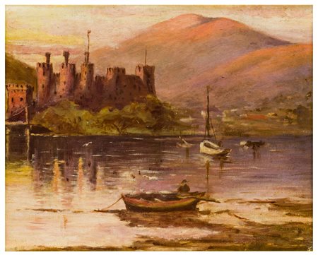 Guglielmo Ciardi (1842 - 1917), imitatore di
Conway Castle Wales. Copia da Guglielmo Ciardi