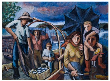 Rosario Ruggeri (XX secolo)
La pesca nel lago