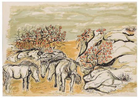 Dalma Bresolin (1923 - 2001)
Cavalli nell’altopiano