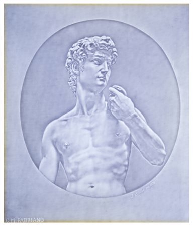 Franco Librari (II metà del XX secolo), per Cartiere Miliani, Fabriano
Il David, da Michelangelo, 1976