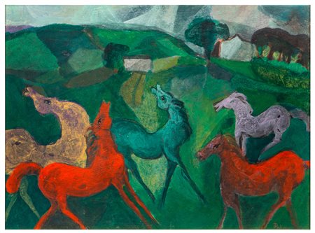 Roberto Poloni (1938)
Cavallini sul montello, 1987