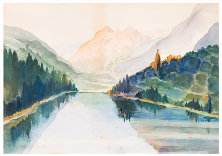 Attilio Invernizzi (1870 - 1943)
Lago montano