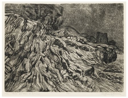Lino Bianchi Barriviera (1906 - 1985)
Rocce sul mare al Torrione, 1965