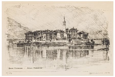 Vincenzo Ferrario (1913 - 2008)
Lago Maggiore - Isola Pescatori, 1975