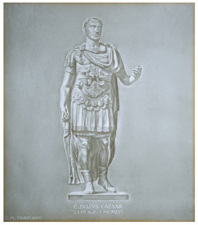 Luigi Filomena (II metà del XX secolo), per Cartiere Miliani, Fabriano
C. JVLIVS CAESAR XLIV A.C. - MCMLVI, 1956