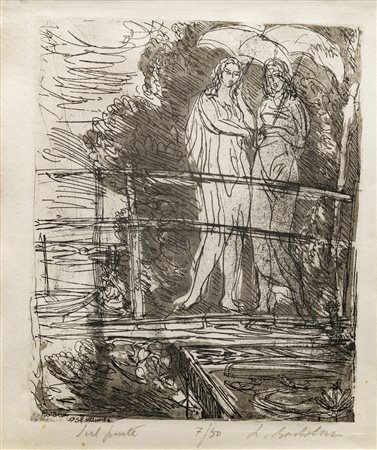 Luigi Bartolini (1892 - 1963)
Sul ponte, 1958
