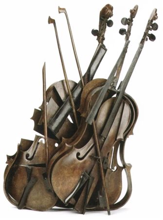 Arman 1928 - "Senza titolo - Vento da ovest", 1981, Scultura in bronzo,...