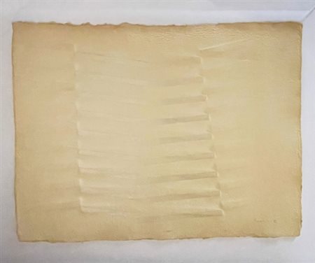 Agostino Bonalumi 1935 - 2013 “Estroflessione ”, 1988, acquerello, cm 56 × 74...