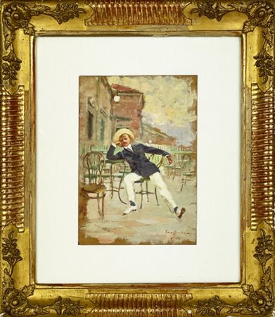 Francesco Cangiullo 1884 - 1977 “Ritratto di Marinetti al Kursal di Rimini",...