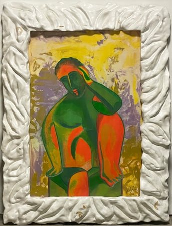 Sandro Chia 1946- Senza titolo, 2005, Tecnica mista su carta, cm 94 x 125...