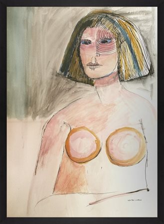 Bruno Cassinari Senza titolo (Figura femminile), 1988, acquerello su carta,...