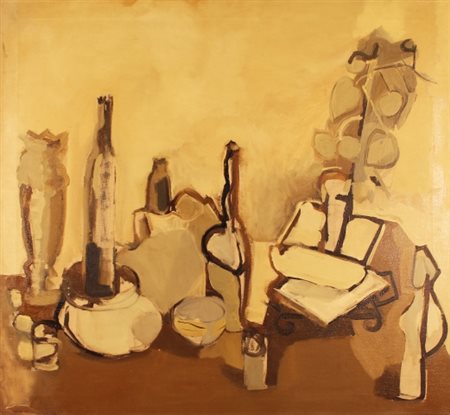 Angiola Churchill 1922 - “Natura morta”, 1959, Olio su tela, cm 80 x 73 La...