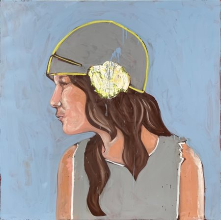 Matteo Fieno 1981- "La Contessa", 2024, Acrilico, olio, pastello morbido e...