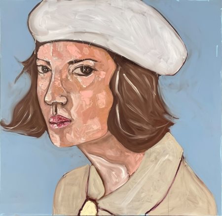 Matteo Fieno 1981- "La Responsabile", 2024, Acrilico, olio, pastello morbido...