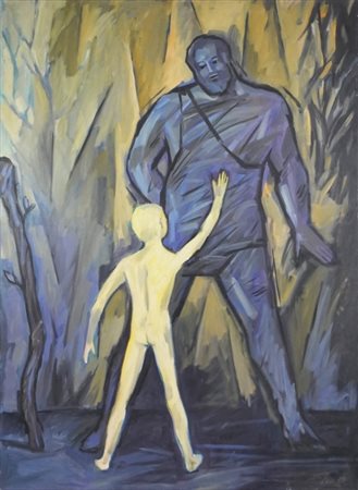 Reiner Karge 1944 - 1994. Senza titolo, 1989, Olio su tela, cm 99,5 x 138...