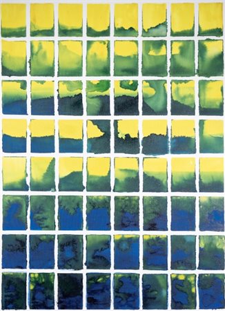 Thea Tini (1955 - ), "Universe 00", 2008, Acquerello su tela. cm 100 × 140...