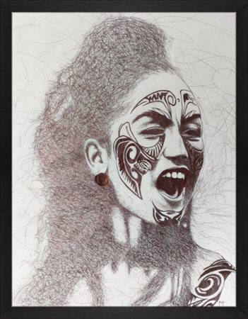 Michele Ammirati (1985 - ), “Ribellione”, 2025, Penna colorata su carta...