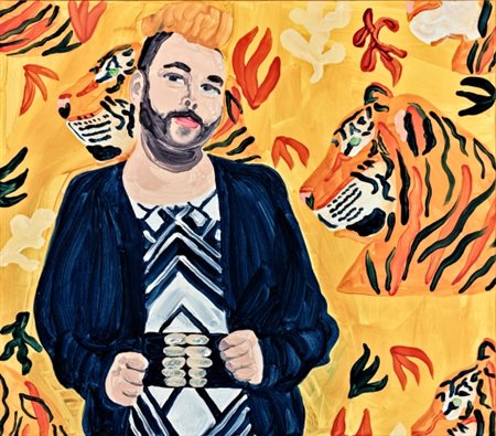 Eleonora Mazza (1975 - ), "Sono l'Inoffensività Incarnata", 2024, Olio su...