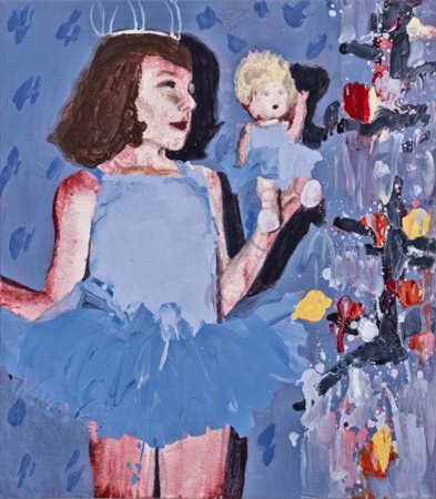 Eleonora Mazza (1975 - ), Senza titolo, 2021, Olio su tela. cm 80 × 70...