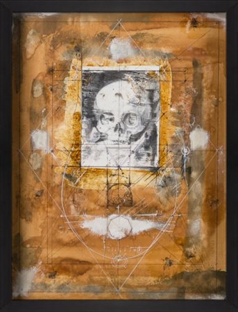 Fabrizio Cotognini (1983) , "Senza titolo", 2014, Tecnica mista su carta, cm...