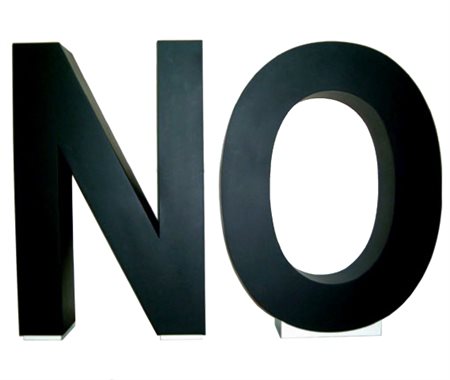 Santiago Sierra (1966 -), “NO”, 2013, Scultura in legno dipinto, cm 150 x 100...
