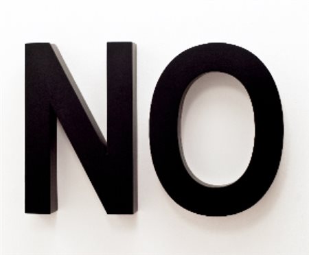 Santiago Sierra (1966 -) “NO”, 2013, Scultura in legno dipinto, cm 32x50x10...