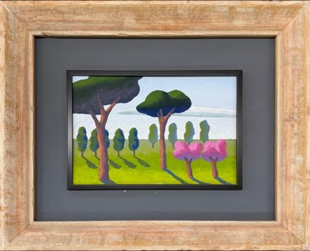 Salvo (1947-2015), “Pianura”, 2006, Olio su tela, cm 30 × 20 L'opera &egrave;...