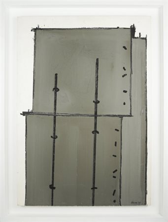 Giuseppe Uncini (1929-2008), Senza titolo, 2004, Tecnica mista su cartone, cm...