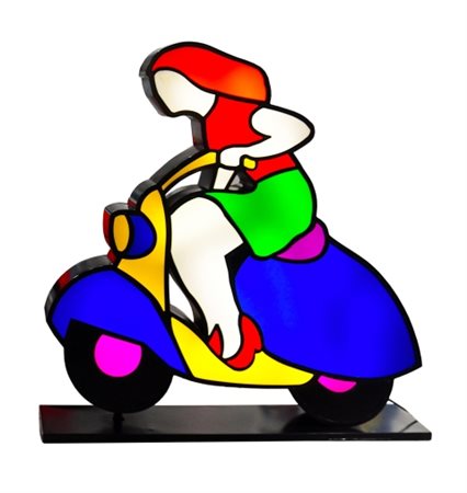 Marco LODOLA 1955 - “Vespa”, 2009, scultura volumetrica, installazione...