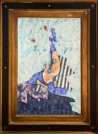 Gianni Dova (1925-1991), Senza titolo, anni '80, tempera, cm 70×50 L'opera...