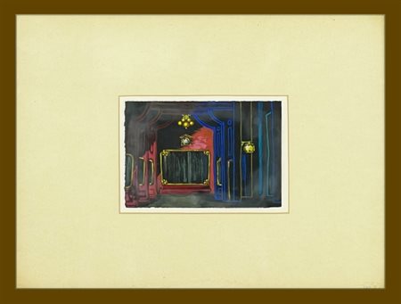 Enrico Prampolini (1894 - 1956), “Caffè degli Specchi”, 1953 , Tempera su...