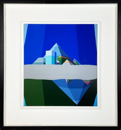 Keizo Morishita (1944 -2003), “Crystal Island”, 1998, Acrilico su tela, cm 40...