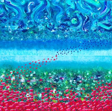 Vio (1985), “Supernova”, 2023, Acrilico su tela, cm 200 × 200 L'opera...