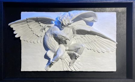 Ermanno Leso (1966), “Il Ratto di Ganimede”, 2018, Altorilievo in terracotta...