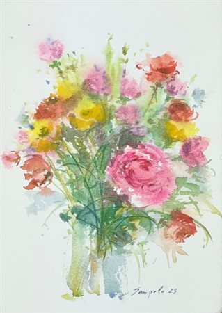 Claudia Rossi di Sanpolo (1967), “Fiori (Flowers)”, 2023, Acquerello su carta...