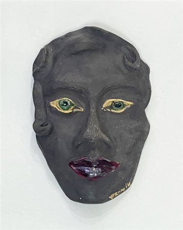 Veronica Zonzini (1976), “Maschera”, 2025, Ceramica, Gres nero e smalti, cm...