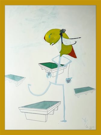 Walter Gasperoni, (1943), "Preso in Prestito da una Fiaba", 2018, Olio e...