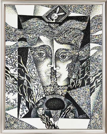 Arif Huseynov, (1943), Senza titolo, opera della serie "Le mie storie",...