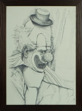 Nino Albanese, Dipinto, 20° secolo, Tecnica mista su carta, "Triste Gioco",...