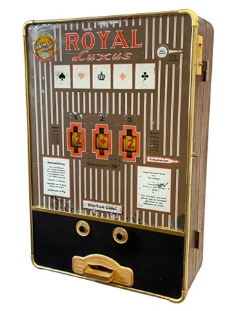 Slot Machine Royal Luxus, 20° secolo, Slot machine con frontale in vetro...