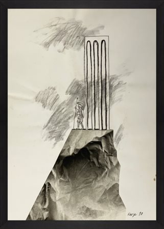 Reiner Karge (1832-1891), Senza titolo, Opera unica su carta, 1990, Opera...
