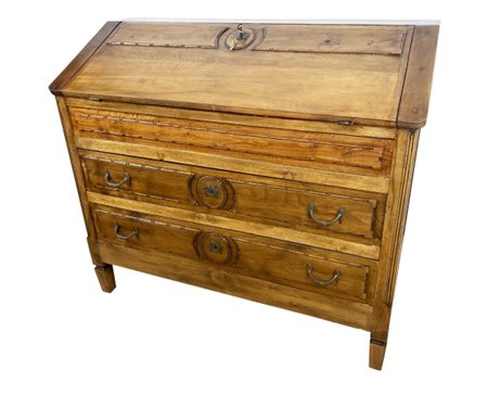 Mobile a ribalta con due cassetti e un cassetto estraibile (vano segreto), XX...